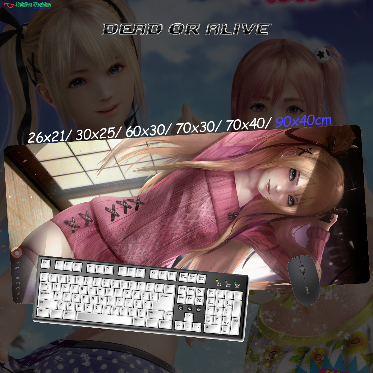 生死格鬥系列 超大鎖邊主題桌墊 布質滑鼠墊