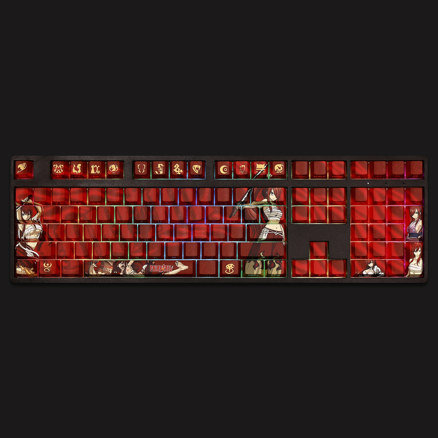 妖精的尾巴透光RGB108鍵標準配列衛星軸鍵帽-ZUIHANG SHOP