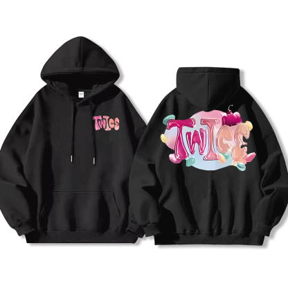 TWICE同款 寬鬆百搭 秋冬款 寬鬆連帽衛衣-ZUIHANG SHOP