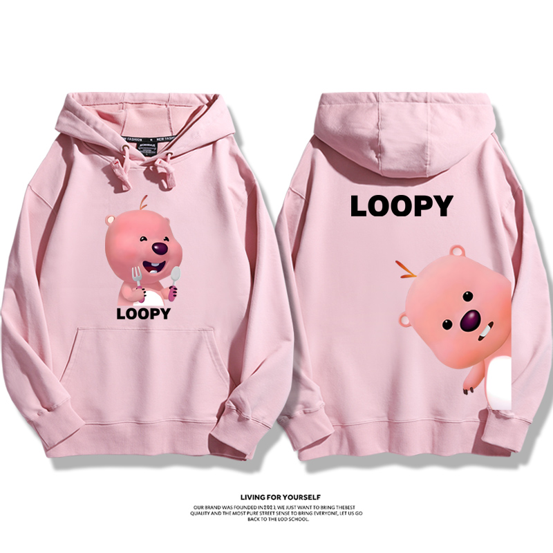 小海狸露比loopy新款 親子情侶男女款連帽衛衣-ZUIHANG SHOP