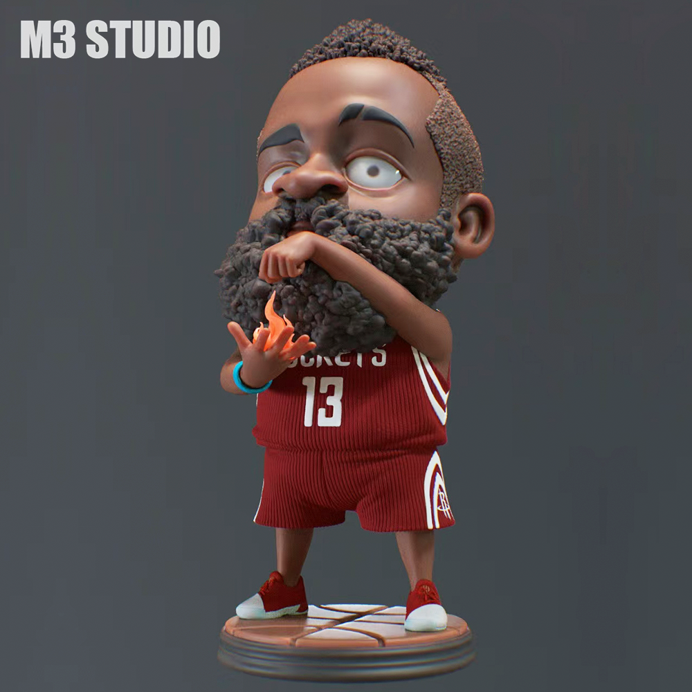 M3工作室 火箭隊 詹姆斯哈登 NBA Q版GK雕像-ZUIHANG SHOP