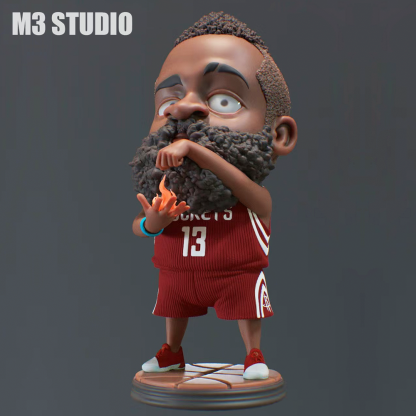 M3工作室 火箭隊 詹姆斯哈登 NBA Q版GK雕像-ZUIHANG SHOP