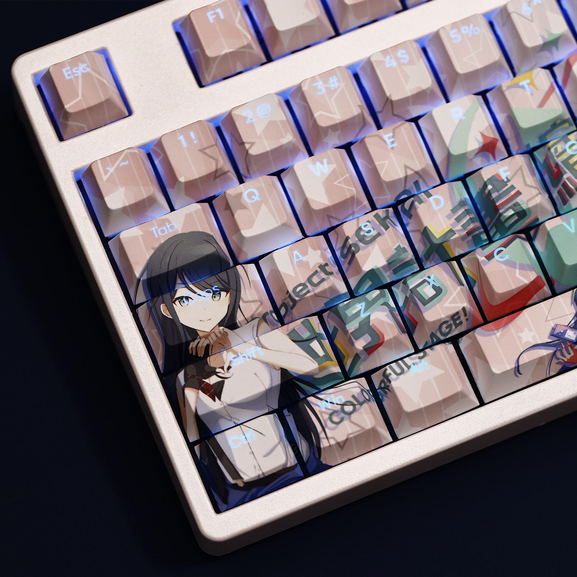 星乃一歌世界計畫繽紛舞臺透光RGB108鍵標準配列衛星軸鍵帽-ZUIHANG SHOP