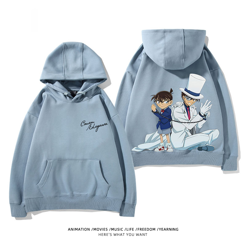 名偵探柯南 怪盜基德 2025秋冬新款 親子情侶裝連帽衛衣