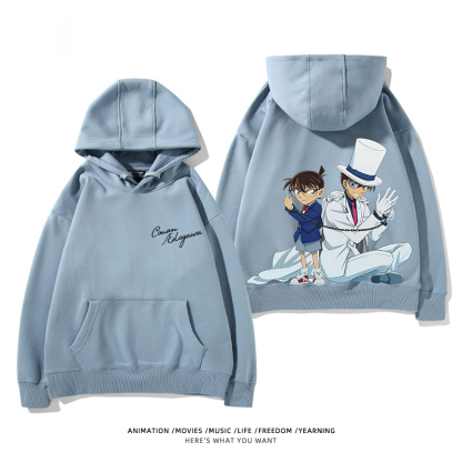 名偵探柯南 怪盜基德 2025秋冬新款 親子情侶裝連帽衛衣