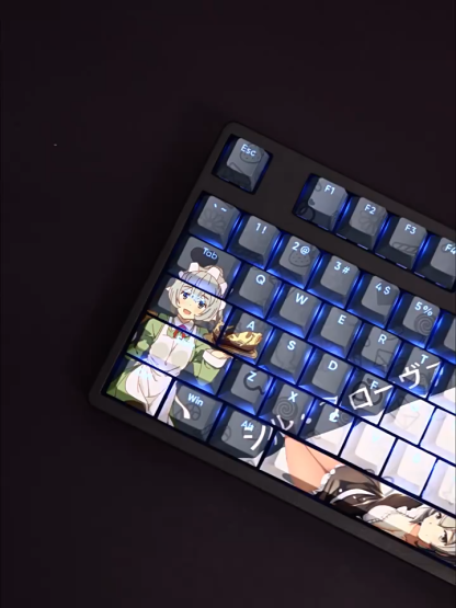 希爾福羅瓦透光RGB108鍵標準配列衛星軸鍵帽