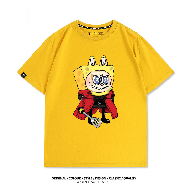 LabubuX海綿寶寶 印花短袖T恤-ZUIHANG SHOP