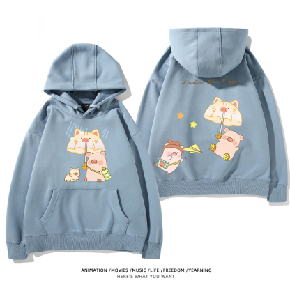 LULU豬新款 親子情侶男女款連帽衛衣-ZUIHANG SHOP