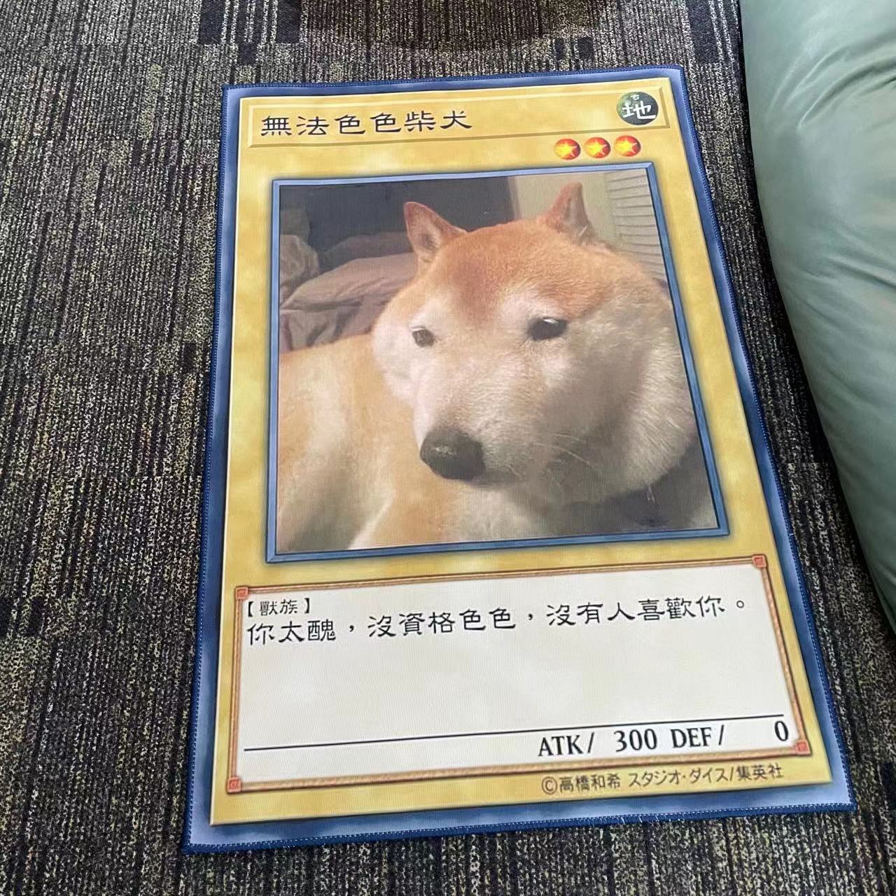 「不可以色色」Pon網紅柴犬卡牌家用臥室牀邊客廳地毯-ZUIHANG SHOP