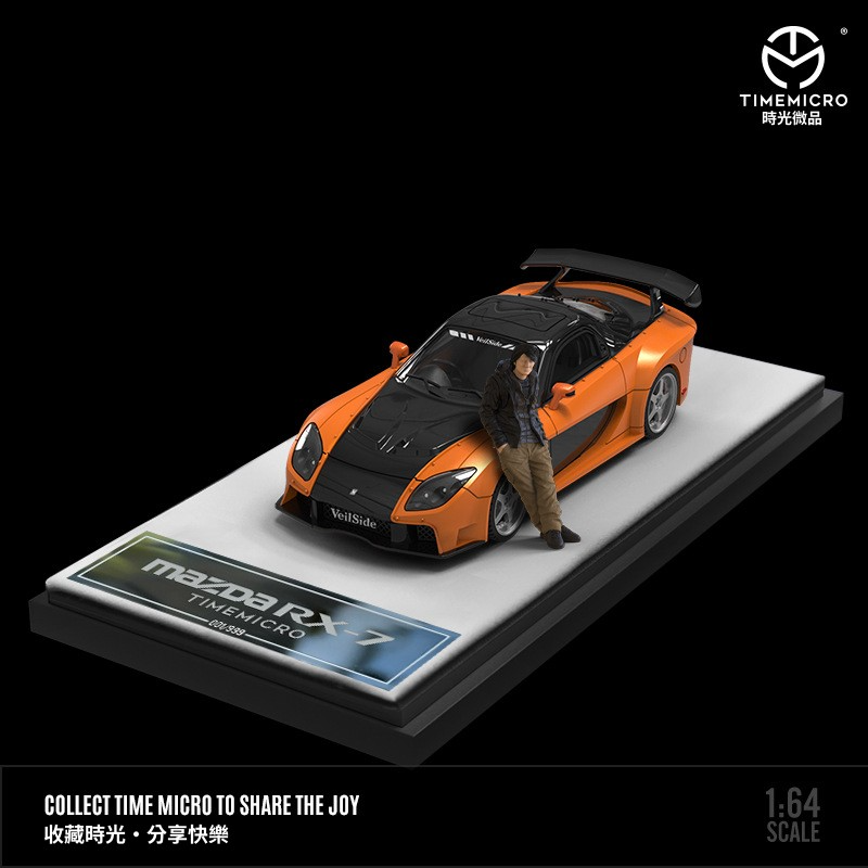 TM 1:64 馬自達RX-7 Veilside 速度與激情 仿真合金汽車模型