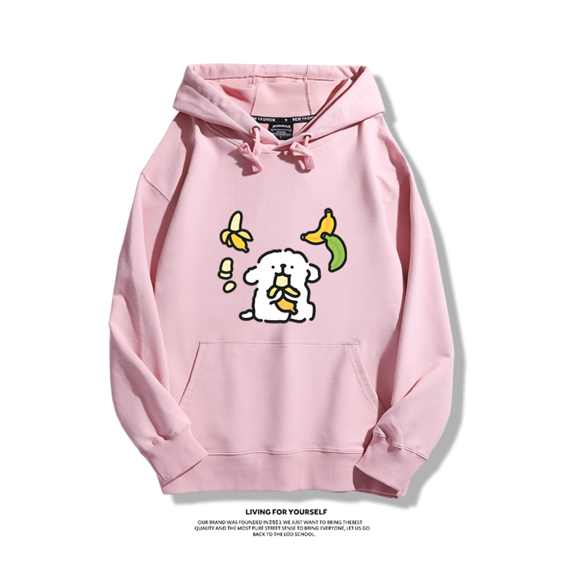 線條小狗新款 親子情侶男女款連帽衛衣-ZUIHANG SHOP
