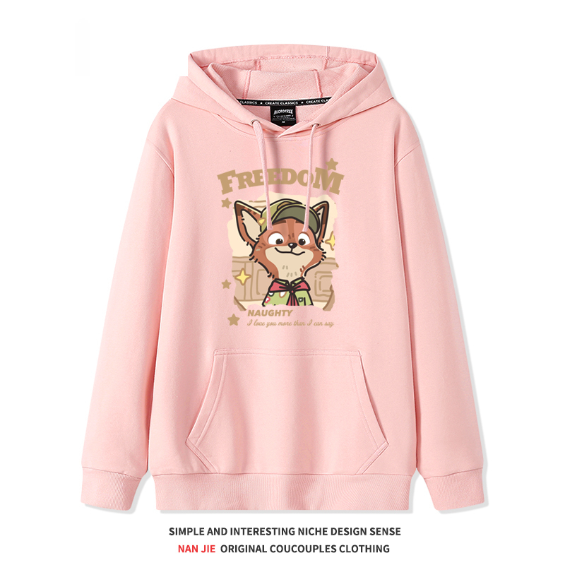 瘋狂動物城朱迪尼克 2025秋冬新款 親子情侶裝連帽衛衣
