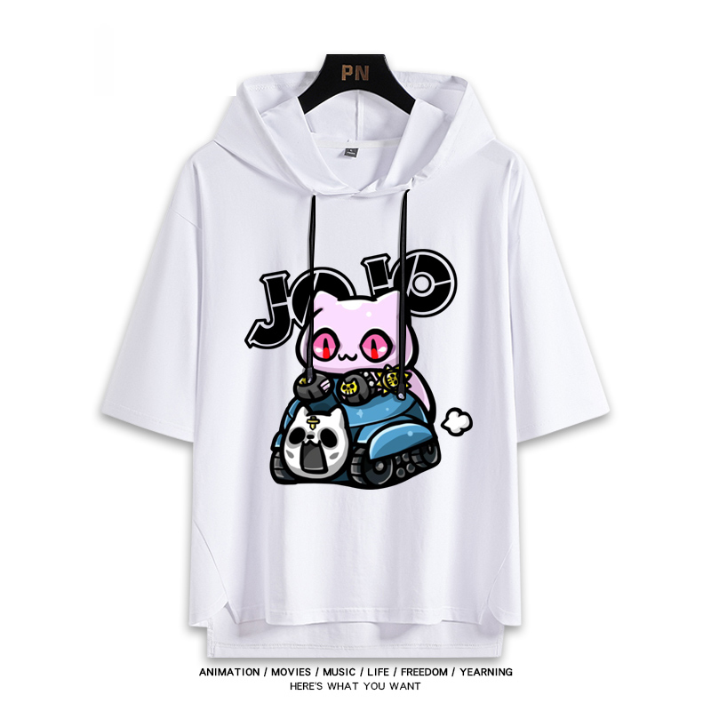 JOJO的奇妙冒險 連帽短袖T恤-ZUIHANG SHOP