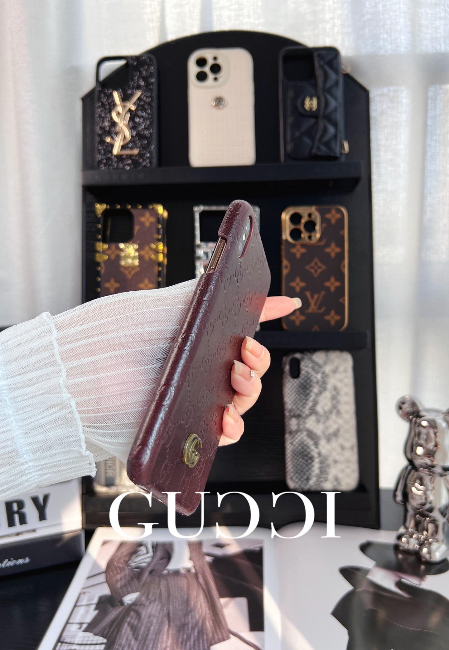 古馳皮質全包手機殼-ZUIHANG SHOP