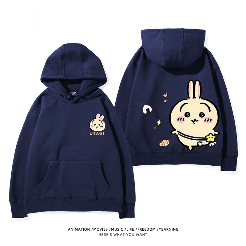 chiikawa 2024秋冬新款親子情侶裝薄絨款連帽衛衣