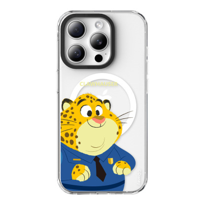 適用蘋果系列 動物方城市高透防摔磁吸手機殼