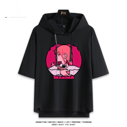 鏈鋸人新款 親子情侶男女連帽短袖T恤-ZUIHANG SHOP