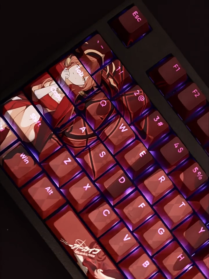 阿露禮服版透光RGB108鍵標準配列衛星軸鍵帽