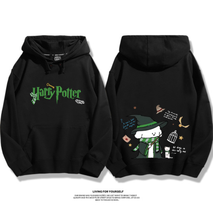 哈利波特聯名線條小狗新款 親子情侶男女款連帽衛衣-ZUIHANG SHOP