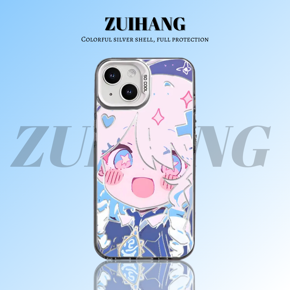 原神彩銀線條漸變防摔手機殼-ZUIHANG SHOP