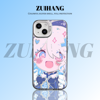 原神彩銀線條漸變防摔手機殼-ZUIHANG SHOP