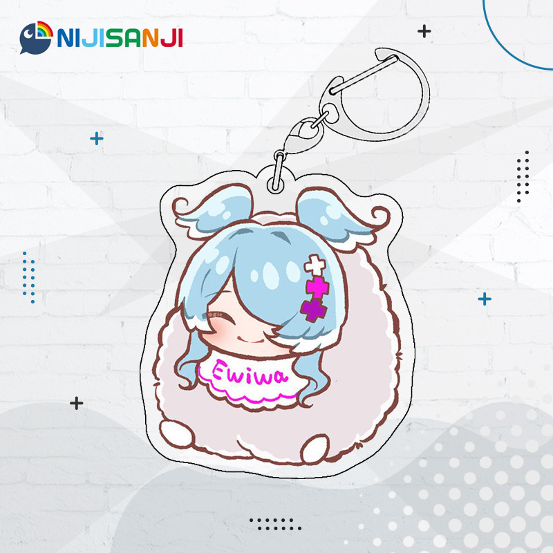 Luxiem彩虹社全員同人週邊 NIJISANJI EN 雙面夾層鑰匙扣掛件吧唧