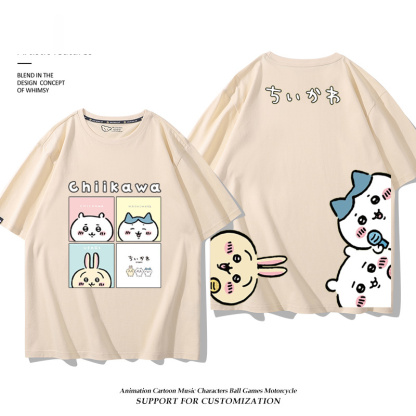 Chiikawa 2025親子情侶男女同款 印花短袖T恤-ZUIHANG SHOP