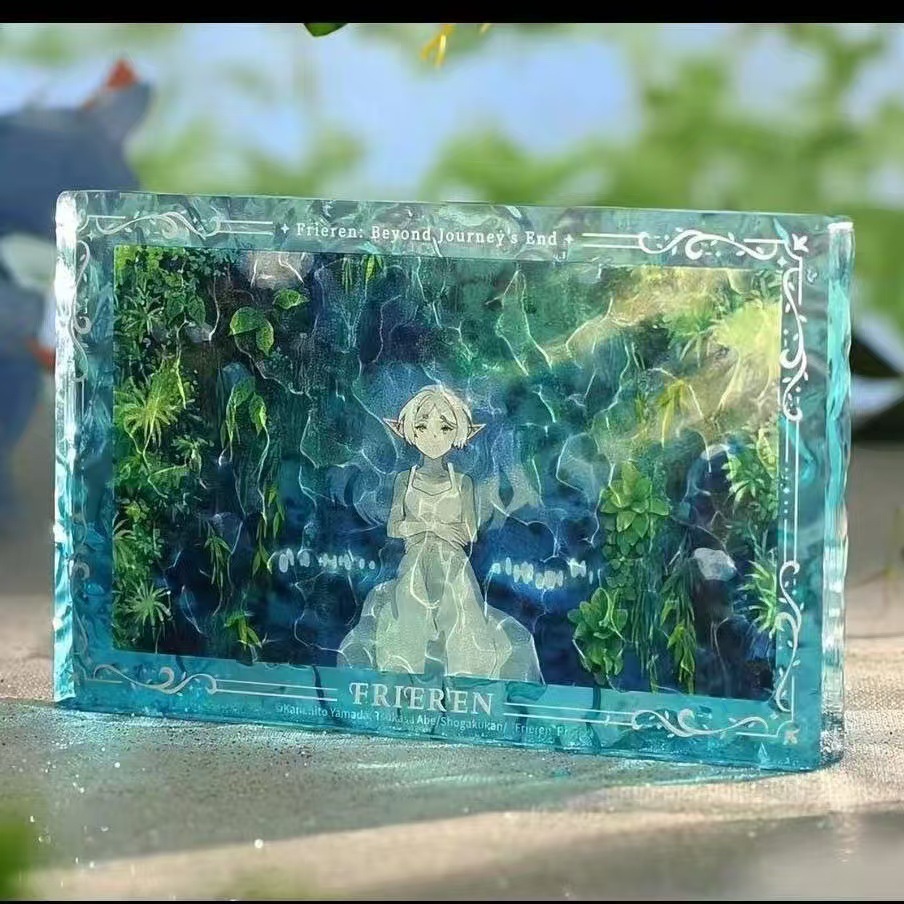 葬送的芙莉蓮 絕美湖邊水波紋亞克力磚 收藏擺件-ZUIHANG SHOP