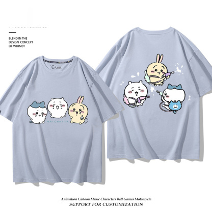 Chiikawa 2025親子情侶男女同款 印花短袖T恤-ZUIHANG SHOP