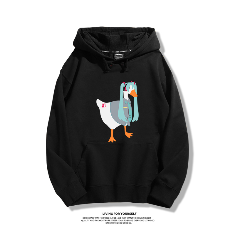 初音未來聯名鵝鴨殺新款 親子情侶男女款連帽衛衣-ZUIHANG SHOP