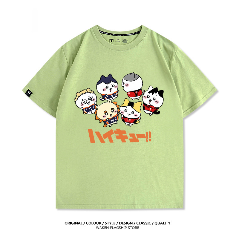 排球少年Xchiikawa 印花短袖T恤-ZUIHANG SHOP