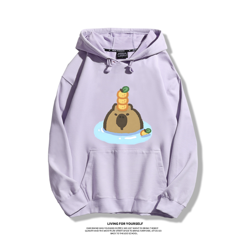 Q版卡皮巴拉新款 親子情侶男女款連帽衛衣-ZUIHANG SHOP