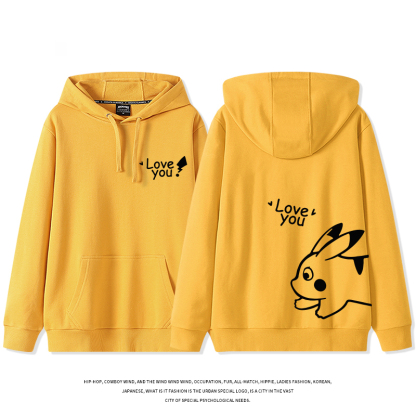 皮卡丘聯名 2025秋冬新款 親子情侶裝連帽衛衣