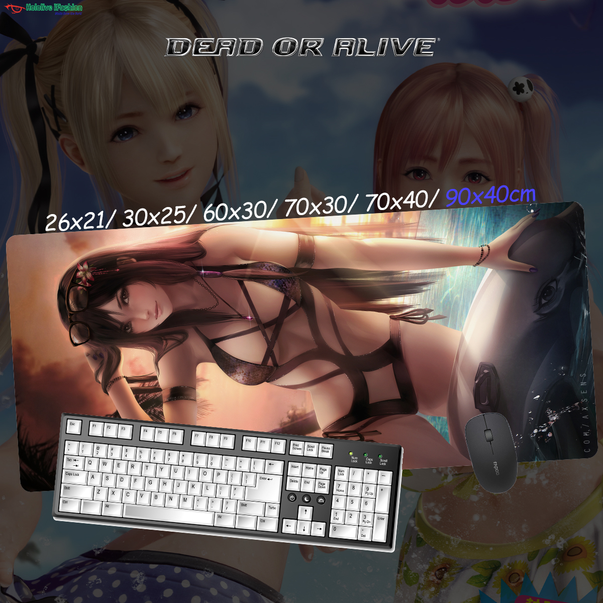 生死格鬥系列 超大鎖邊主題桌墊 布質滑鼠墊