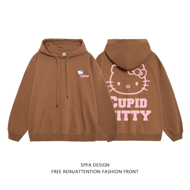 HelloKitty新款 寬鬆百搭 秋冬款 寬鬆連帽衛衣-ZUIHANG SHOP