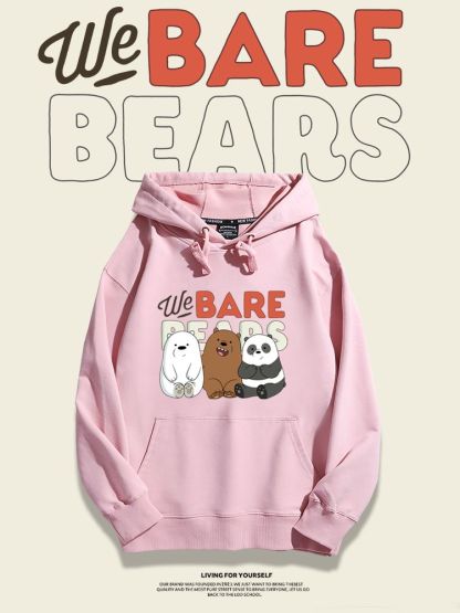 咱們三只裸熊聯名nasa新款 親子情侶男女款連帽衛衣-ZUIHANG SHOP