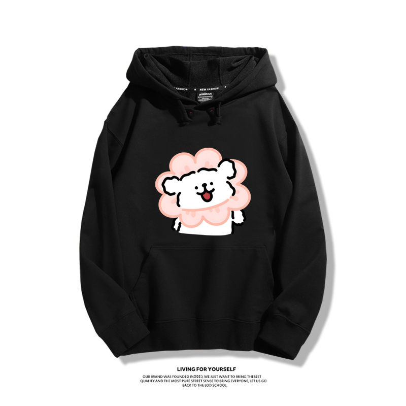 線條小狗新款 親子情侶男女款連帽衛衣-ZUIHANG SHOP