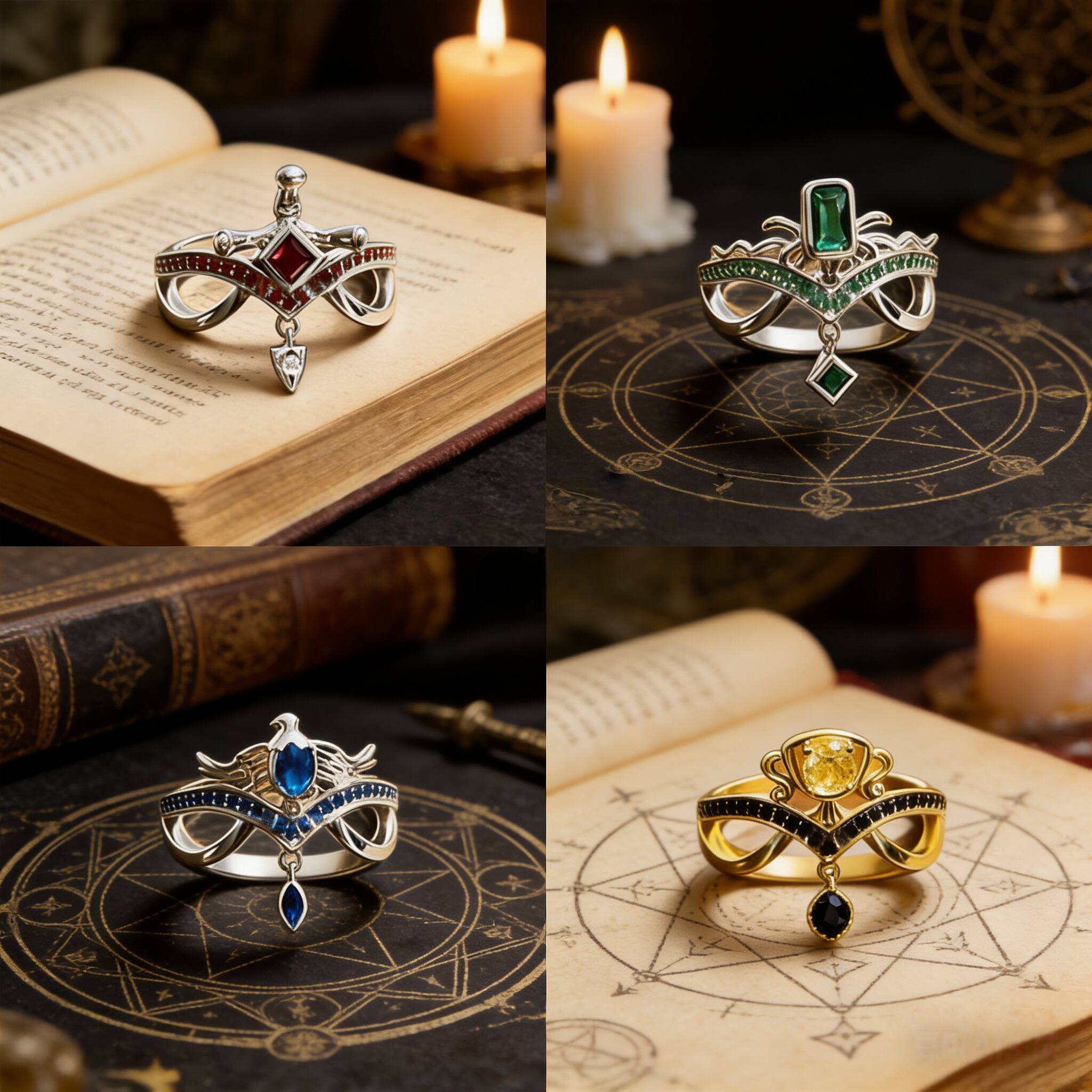 哈利波特魔法學院戒指｜Harry Potter 霍格華茲四學院系列戒指・潮流飾品