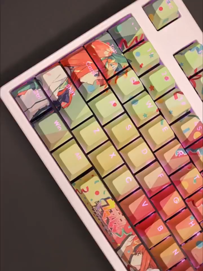 無聲鈴鹿透光RGB108鍵標準配列衛星軸鍵帽