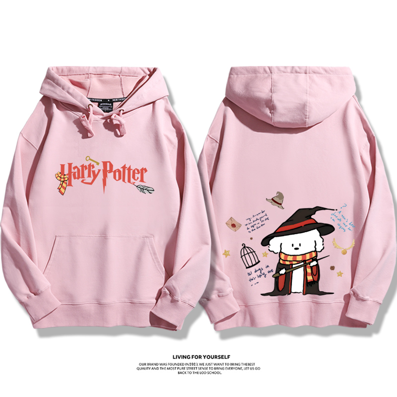 哈利波特聯名線條小狗新款 親子情侶男女款連帽衛衣-ZUIHANG SHOP