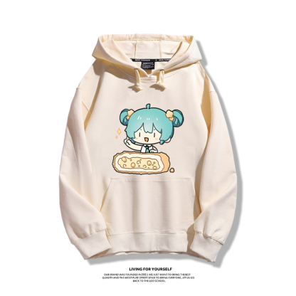 初音未來 秋冬新款 親子情侶男女連帽衛衣