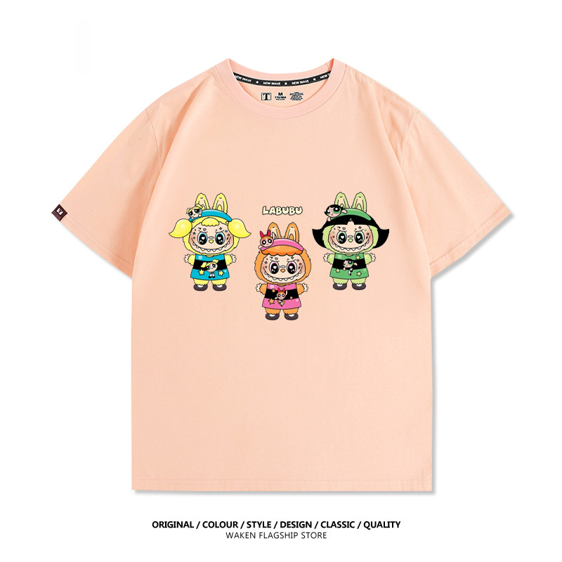 LabubuX飛天小女警 印花短袖T恤-ZUIHANG SHOP