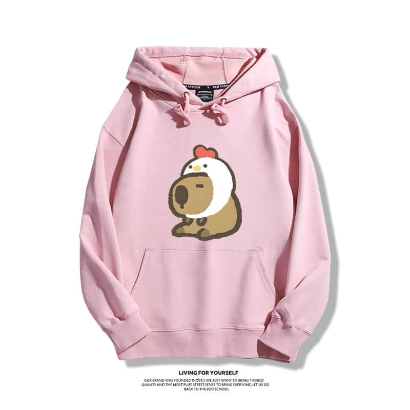 Q版卡皮巴拉新款 親子情侶男女款連帽衛衣-ZUIHANG SHOP