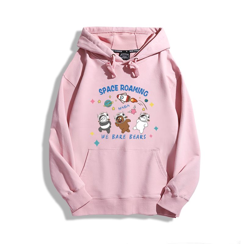 咱們三只裸熊聯名nasa新款 親子情侶男女款連帽衛衣-ZUIHANG SHOP