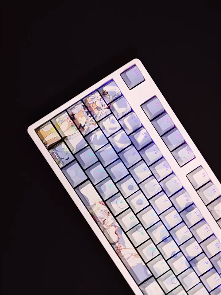 白洲梓泳裝透光RGB108鍵標準配列衛星軸鍵帽