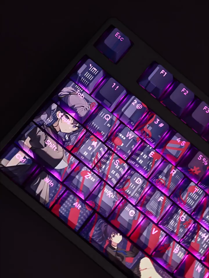 朝比奈真冬透光RGB108鍵標準配列衛星軸鍵帽