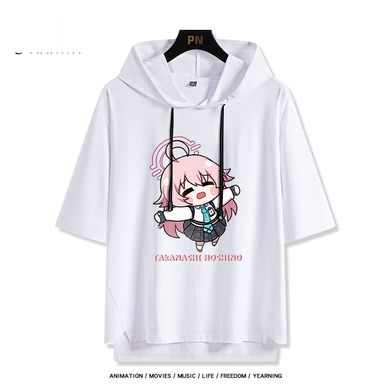 蔚藍檔案 小鳥遊星野 連帽短袖T恤-ZUIHANG SHOP