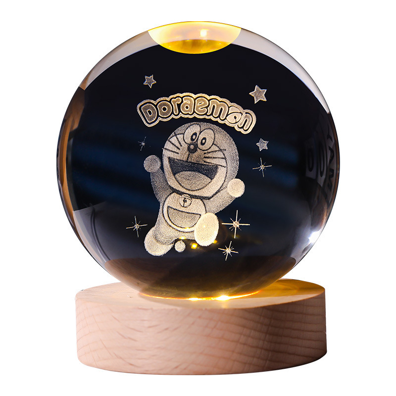 寶可夢系列 發光水晶球小夜燈 創意節日禮物桌面小擺件