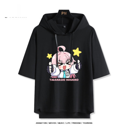 蔚藍檔案 小鳥遊星野 連帽短袖T恤-ZUIHANG SHOP