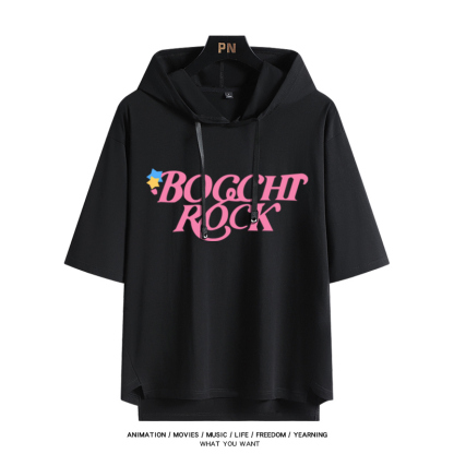 孤獨搖滾新款 親子情侶男女款連帽短袖T恤-ZUIHANG SHOP